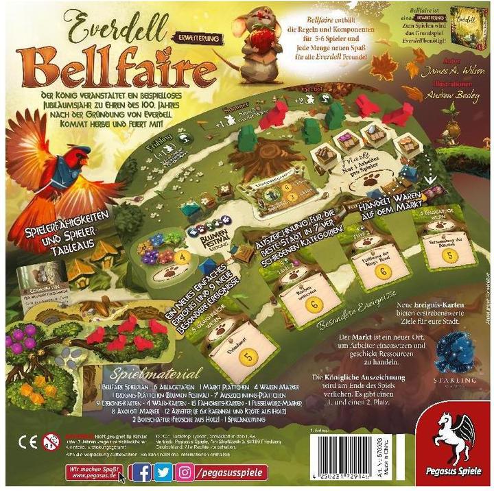 Actual product image Pegasus 57602G - Everdell: Bellfaire - 5-6 players, from 10 Years (DE Expansion) (German)