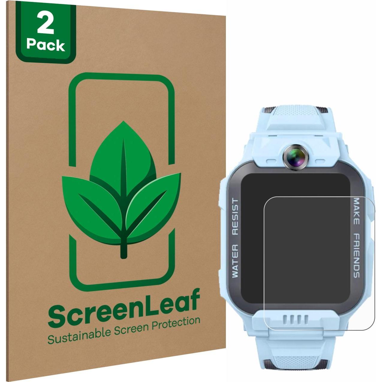 ScreenLeaf Schutzfolie nachhaltiger Displayschutz Displayschutzfolie Folie Klar Transparent, Smartwatch Schutzfolie, Tra...