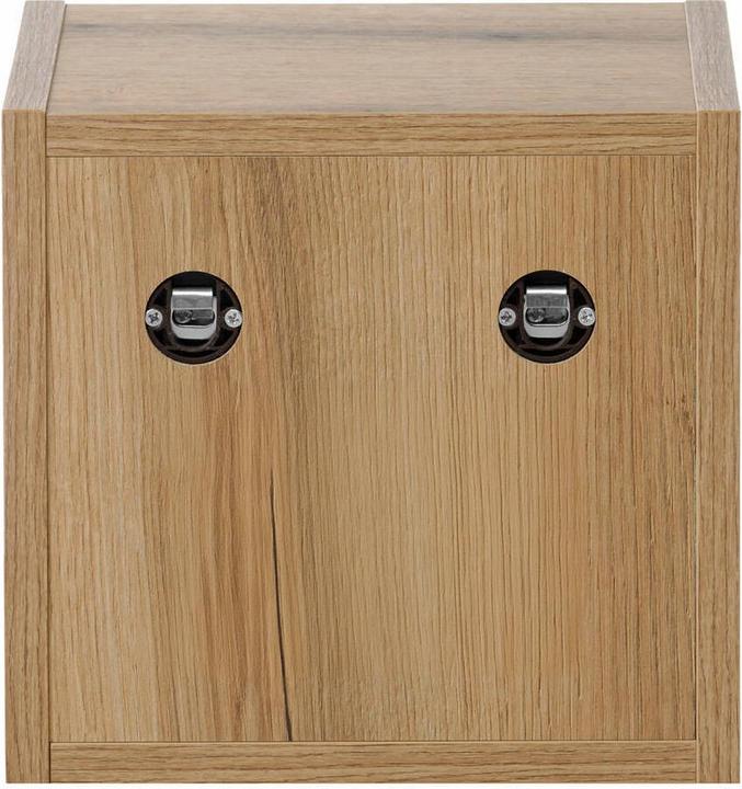 Actual product image En.Casa Bathroom shelf Newport 27x25x21 cm oak (27 x 21 x 25 cm)