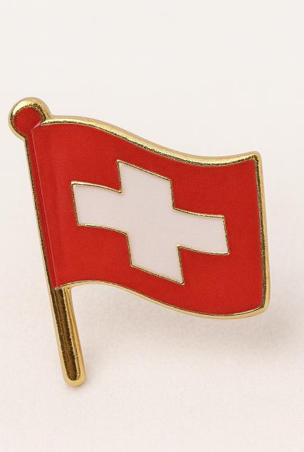 Image du produit Pins Pin's Drapeau suisse, taille : 15 mm