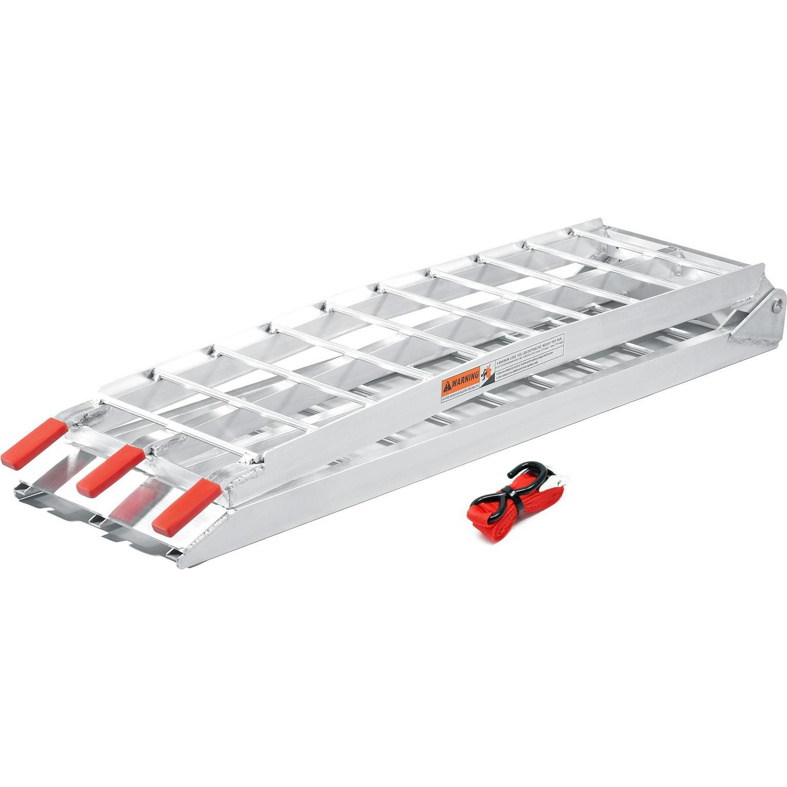 Wiltec, Garagenausstattung, Auffahrrampe 226cm 680kg Quad ATV faltbar Alu Auffahrschiene Laderampe