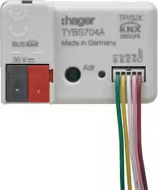 Actual product image Hager TYBS704A Binary input 4-gang flush-mounted KNX