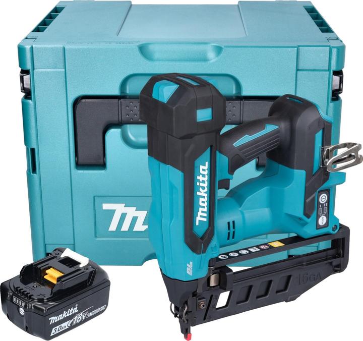 Makita DBN 601 F1J cordless nailer 18 V 19 - 64 mm brushless + 1x 3.0 Ah battery + Makpac - without