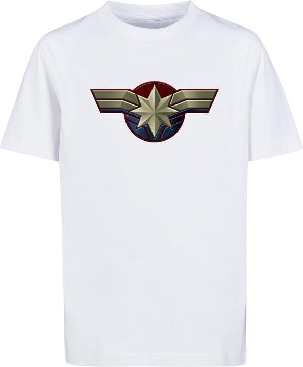 Absolute Cult Kids Captain Marvel - Chest Emblem Basic T-Shirt - 135359 (158, 164)