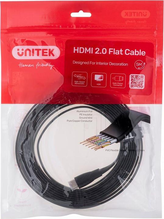 Produktbild Unitek HDMI (Typ A) — HDMI (Typ A) (5 m, HDMI, 2.0)