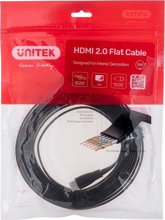 Actual product image Unitek HDMI - HDMI cable 5m black (C11063BK-5M) (5 m, HDMI)