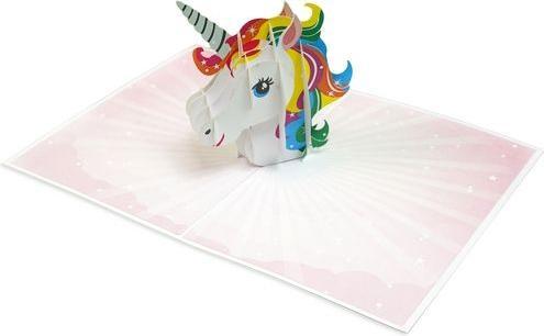 Actual product image MU Classic 3D Pop-Up Birthday greeting card - Unicorn (1 pcs.)