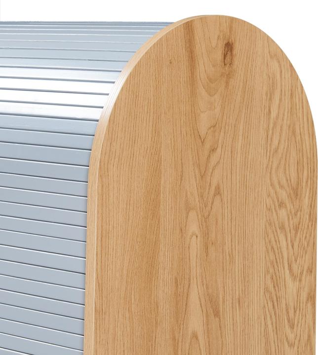 Produktbild En.Casa Rollladenschrank Kavlinge 80x60x40 cm Bambus/Grau (60 x 40 x 80 cm)