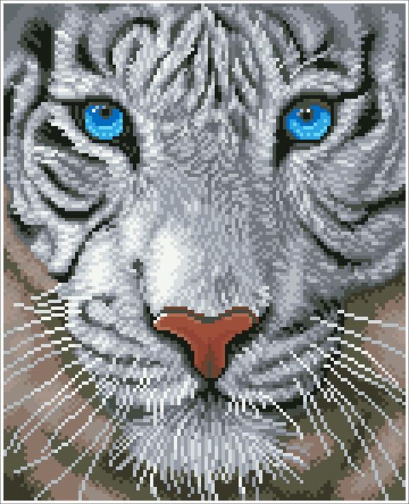 Actual product image Diamond Dotz Diamond Painting White Tiger