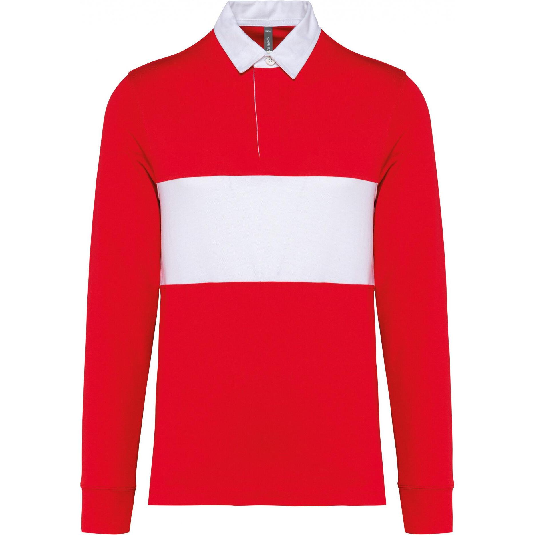 Proact, Herren, Sportshirt, Rugby-Poloshirt mit langen Ärmeln (S), Rot, S