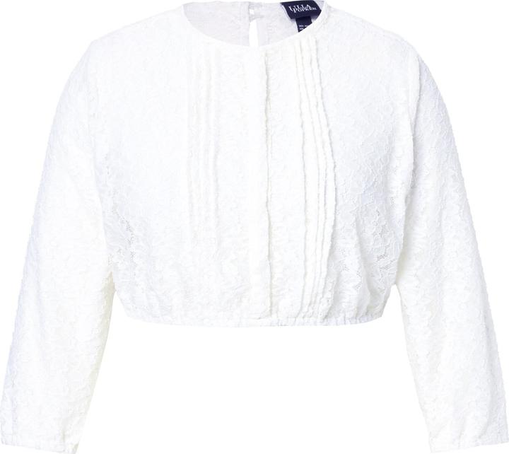 Produktbild Ulla Popken Dirndlbluse, elastische Spitze, Rundhals, 3/4-Arm (46)