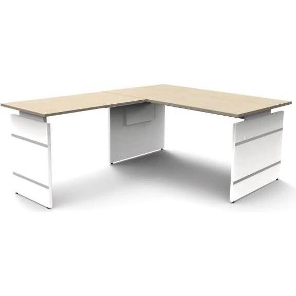 Thumbnail - Kerkmann, Schreibtisch, Schreibtisch Form4 160 Wangen-Gestell 160x80x68-76cm / Anbau 100x60cm ahorn