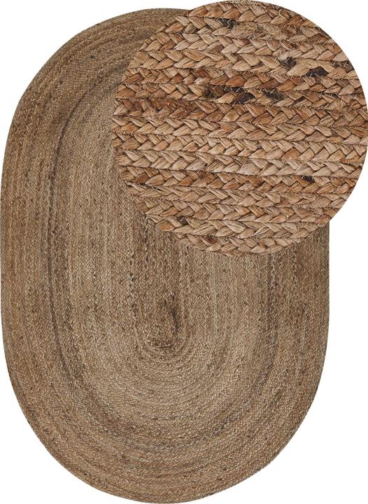 Produktbild Beliani Teppich Jute beige 120 x 180 cm Kurzflor DEMIRCI (120 x 180 cm)