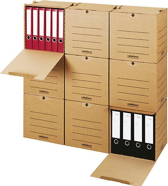 Actual product image kaiserkraft File collection box, single fluted, internal dimensions 330 x 300 x 325 mm, 8+ (1 x)