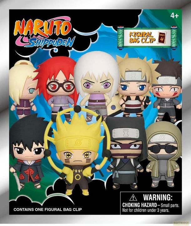 Actual product image Monogram Int. Naruto Shippuden 3D PVC bag tags Series 4 Display (24)