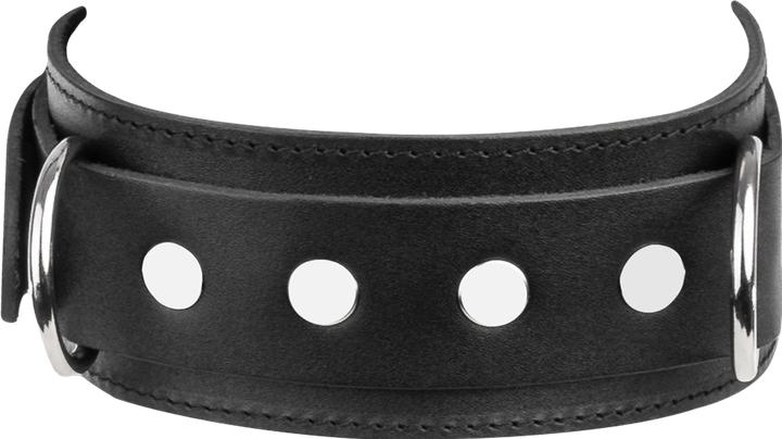 Immagine prodotto Rimba Lederhalsfessel mit Doppel-D-Ring – Schwarz