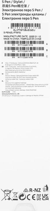 Voedingswaarden en ingrediënten Samsung S Pen