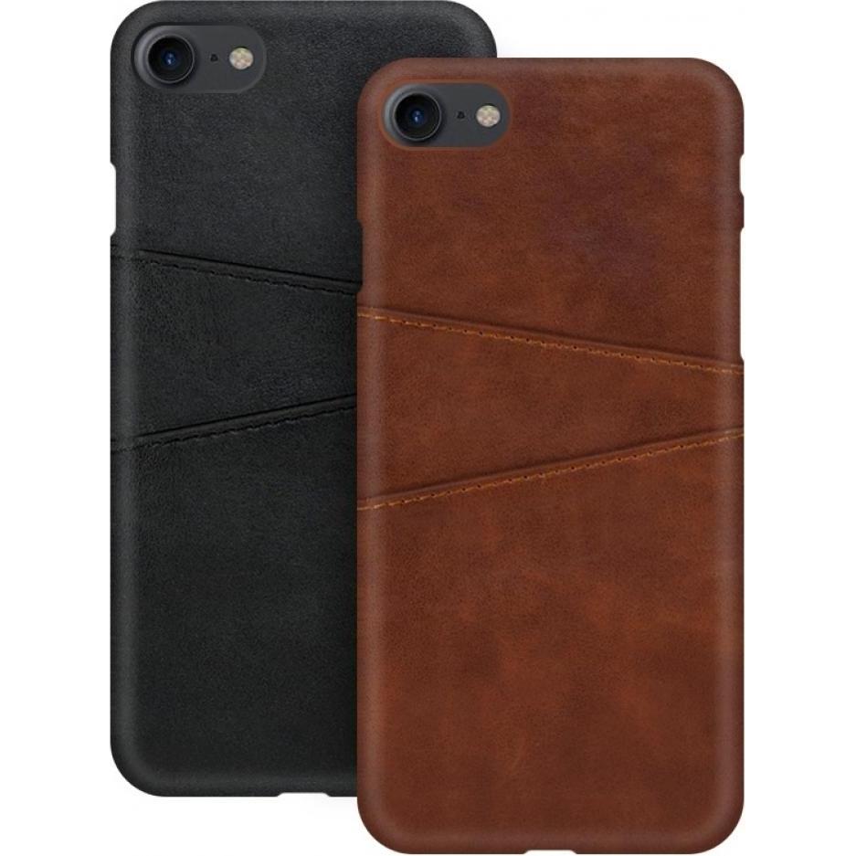 Screenguard Apple iPhone 6/6S CardCaddy Leder Backcase mit Kartenfächern (Apple iPhone 6), Smartphone Hülle, Schwarz