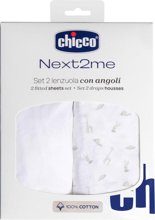 Chicco Next2Me Forever Baumwoll-Wolkenlaken 2 Stück