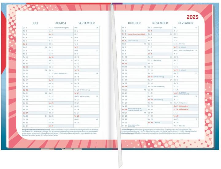 Image du produit Manga Schülerkalender A5 2025/2026 - 17 Monate ab August 2025 (A5, Allemand)