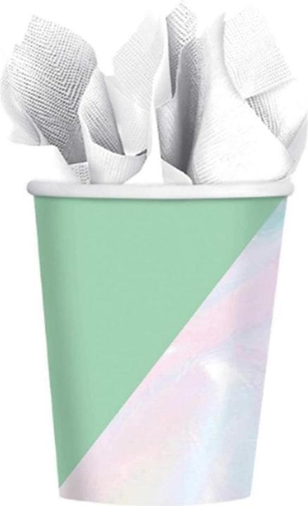 Mint green, Iridescent silver