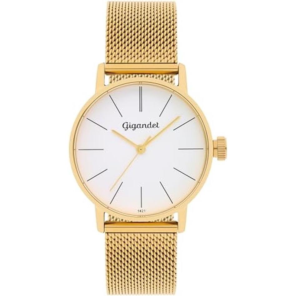 Gigandet, Orologio da polso, Dames analoog Japans kwartsuurwerk horloge met roestvrij stalen armband 7VNAG43NE007 zilver, Argento, (Orologio da polso 