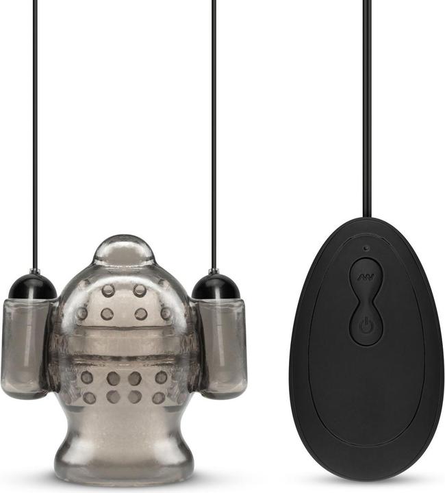 Actual product image Easytoys Vibrating Penis Sleeve With Remote Control - Small