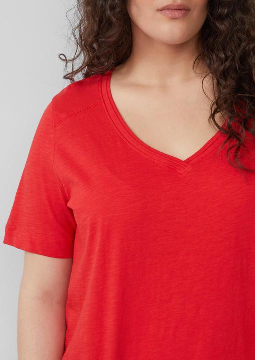 Produktbild S.Oliver T-Shirt T-Shirt aus Flammgarn mit V-Ausschnitt (46)