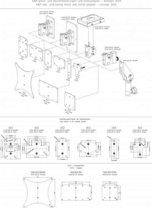 Image du produit K&M 24471 (1 pièce, Installation murale, Pivotant)