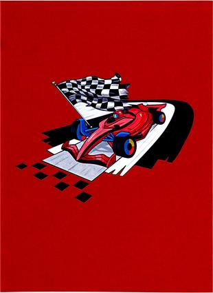 Actual product image MU Classic 3D Pop-Up Grusskarte Formel 1 Rennwagen (1 pcs.)