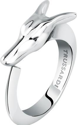 Actual product image Trussardi T-Heritage TJAXB06 Distinctive Open Steel Ring - Circuit: 58mm (58)