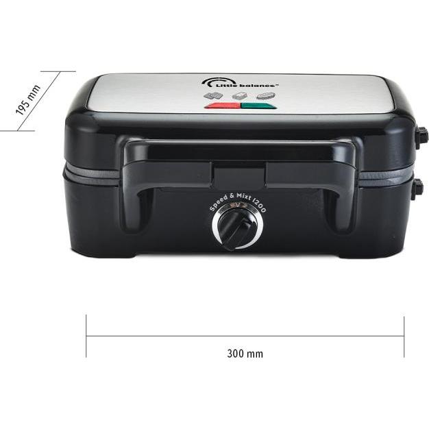 Thumbnail - Little Balance Speed'n Mixt, Waffeleisen, Schwarz, Silber