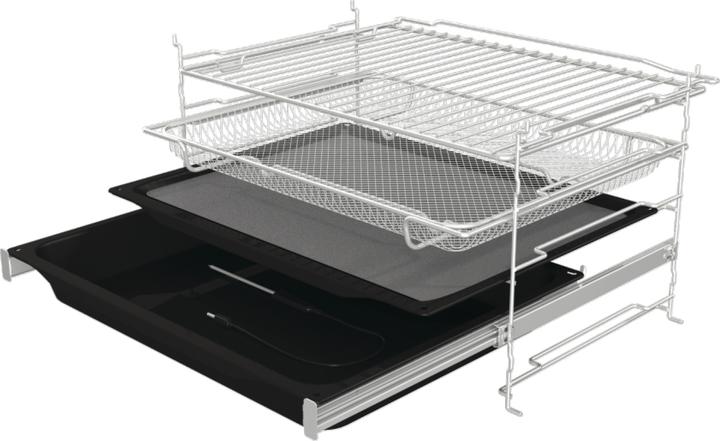 Actual product image Hisense Backofen Pyrolyse BlackGlass HI8 BI 614P8B Glasfront schwarz