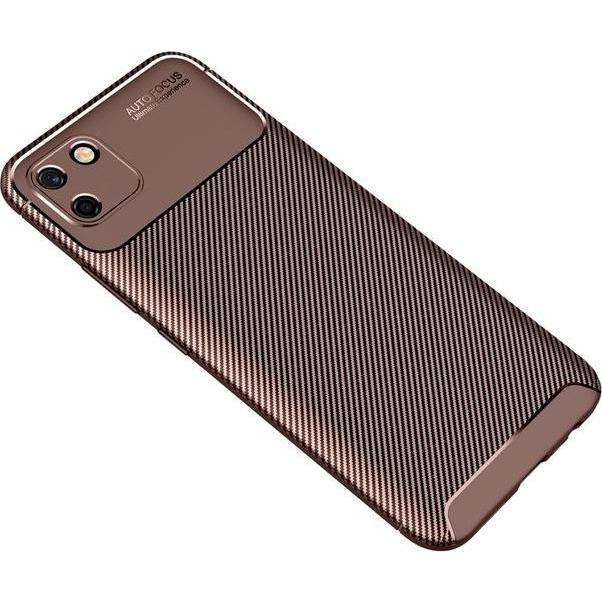 Thumbnail - MU Style Carbon Fiber TPU Softcase Series (Realme C11), Smartphone Hülle, Braun