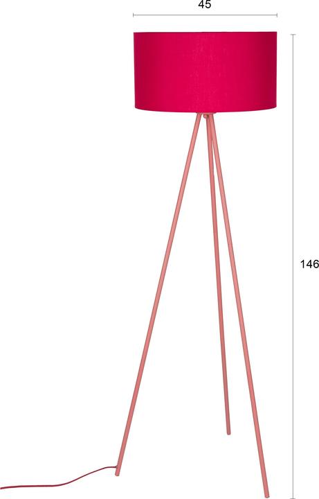 Image du produit White Label Living Floor Lamp Susie Red (E27)