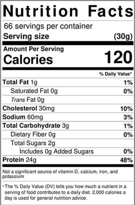 Nutritional values and ingredients Stackers 100% Whey (1 x, 2000 g)