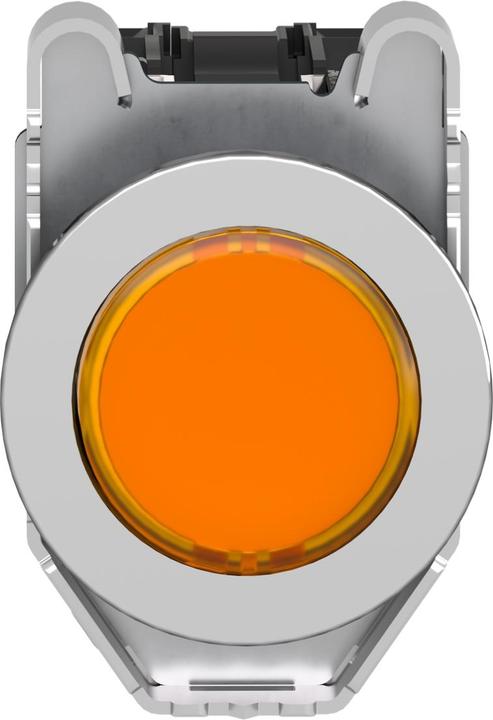 Actual product image Schneider Electric XB4FW35G5 Harmony XB4F 30mm,1NC+1NO orange 120V illuminated pushbutton