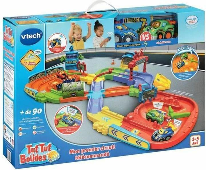 Produktbild VTech Tut Tut Bolides -Mon premier circuit télécommandé (+ Simon,super champion / Léo,bolide turbo) (Französisch, 1 - 5 Jahre)