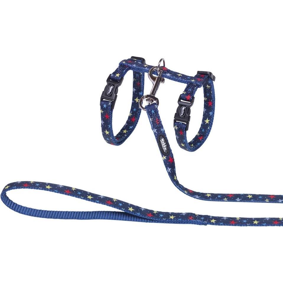 Nobby Katzengarnitur Stars Blue (Katze), Halsband + Leine