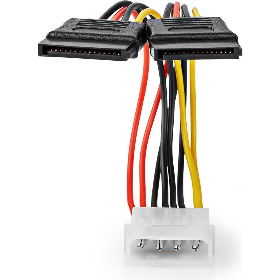 Thumbnail - Nedis Interne Stromkabel Molex Stecker 2X SATA 15-Pin-Buchse Vergoldet 0.15 m rund PVC Mehrfarbig Um, Interne Kabel (PC)