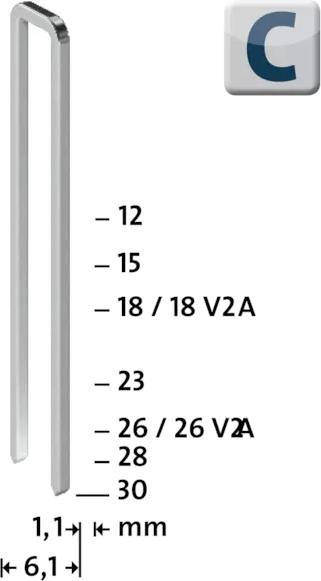 Actual product image Novus Narrow back staples 4/15