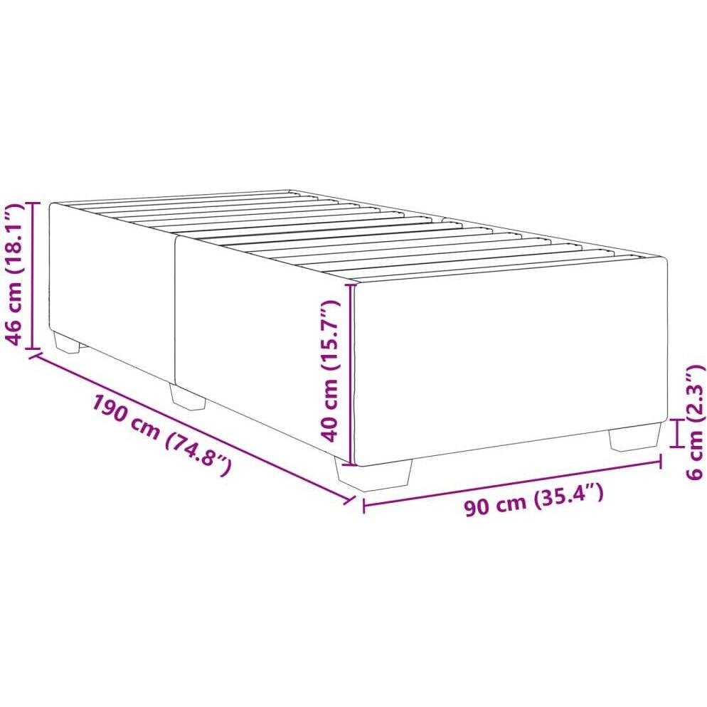 Thumbnail - VidaXL, Bett, Bettgestell Kunstleder (90 x 190 cm)