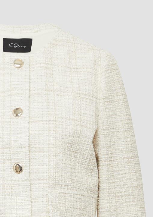 Produktbild S.Oliver Indoor-Jacke Eleganter Bouclé-Blouson mit Glitzergarn (46)