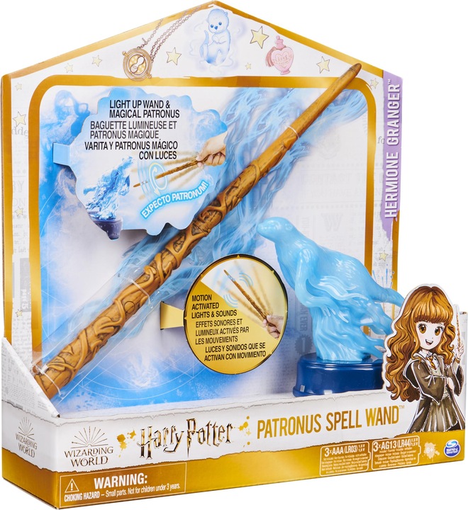 Immagine prodotto Spin Master Mondo Magico di Harry Potter - Bacchetta interattiva di Hermione Granger con figura di patrono