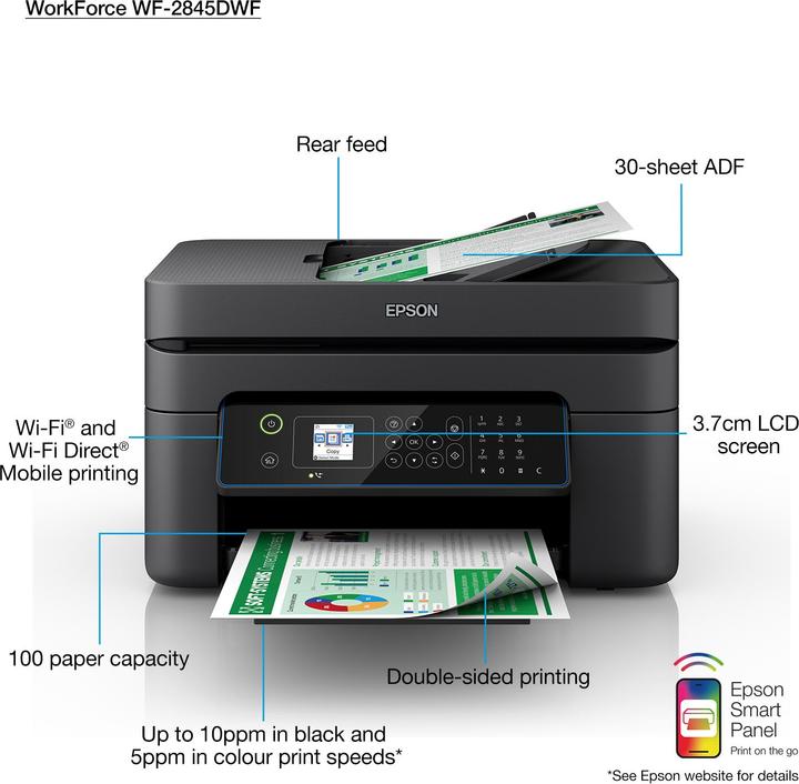 Actual product image Epson WorkForce WF-2845DWF (Ink, Colour)
