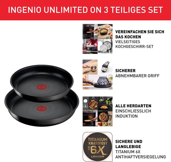 Produktbild Tefal Ingenio Unlimited On (Pfannenset + Topfset, Aluminium)
