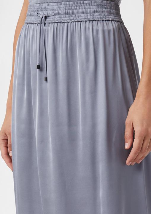 Produktbild Comma Rock Midirock aus Satin mit Elastikbund und Bindeband (46)