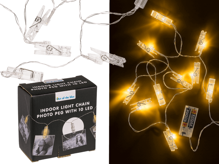 Produktbild Out of the blue LED Lichterkette Fotoleine mit Klammern (1.70 m)
