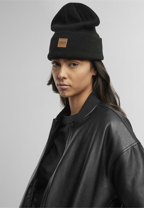Produktbild Urban Classics Leatherpatch Long Beanie (One Size)