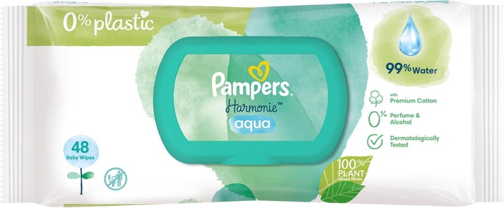 Actual product image Pampers Wet wipes Aqua Harmony (48 Piece)